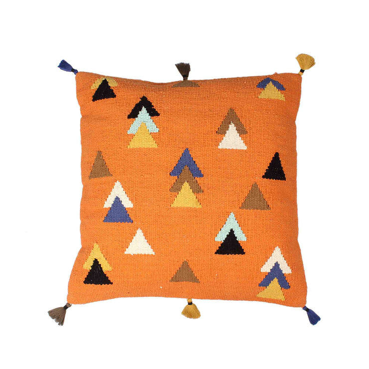 Hand-made Cotton Multicolor Cushion Cover