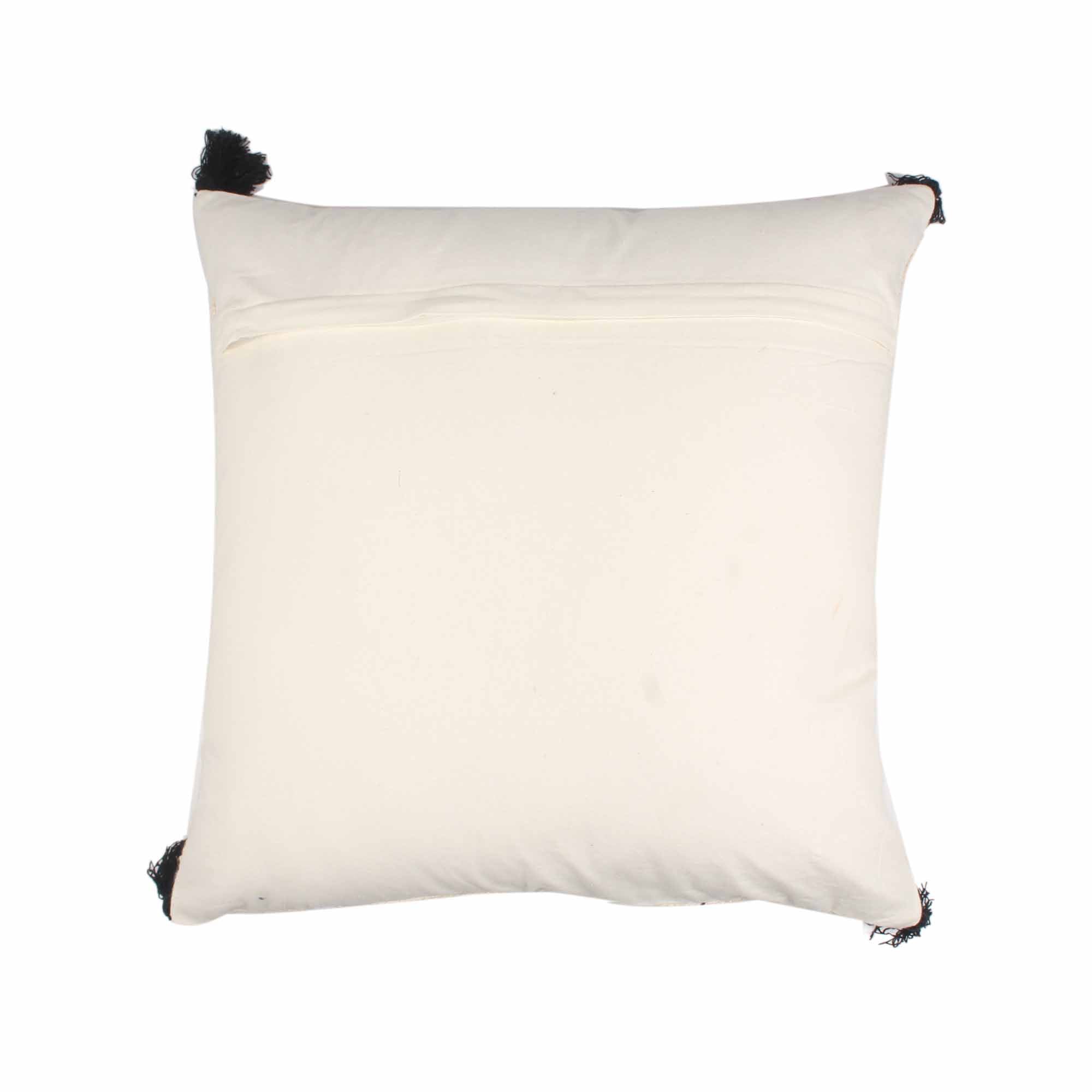 Off-white  Tassels Hand-made Pure Cotton Cushion Cover