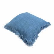 Blue Ruffles Hand-made Pure Cotton Cushion Cover
