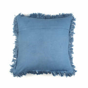 Blue Ruffles Hand-made Pure Cotton Cushion Cover