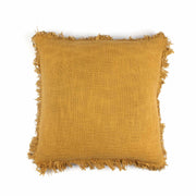 Mustard Ruffles Hand-made Pure Cotton Cushion Cover