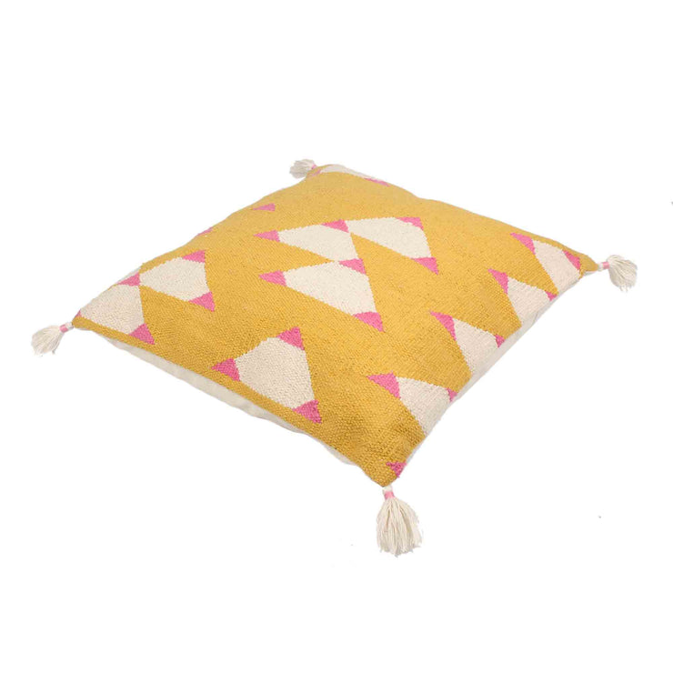 Pink & Yellow 100% Cotton Cushion Covers.