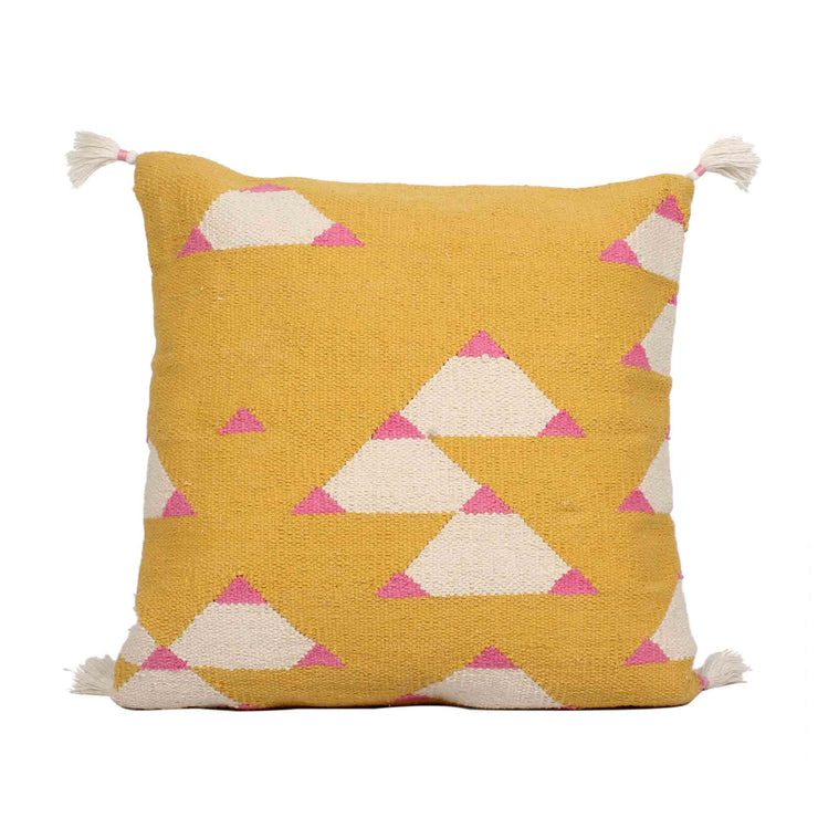 Pink & Yellow 100% Cotton Cushion Covers.