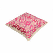 Pink Hand-made Cotton Embroidered Cushion Cover