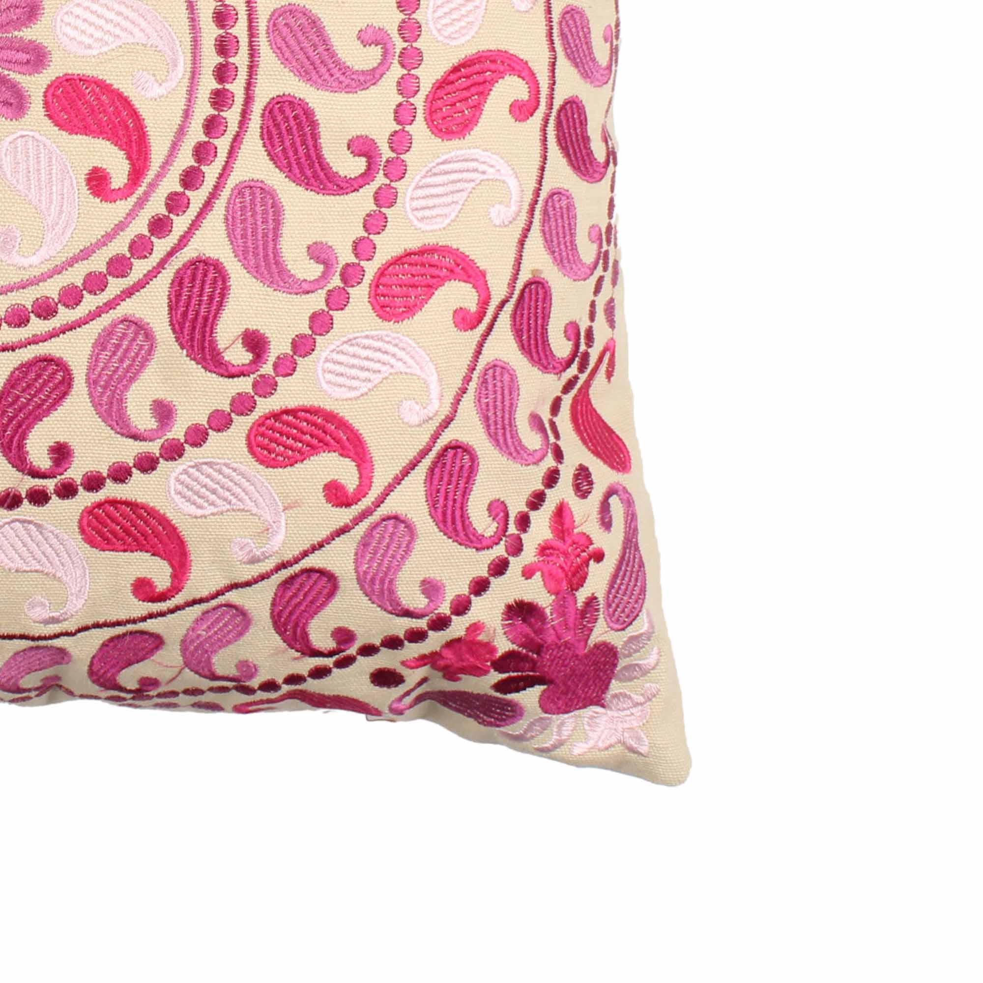 Multi-color Hand-made Cotton Embroidered Cushion Cover