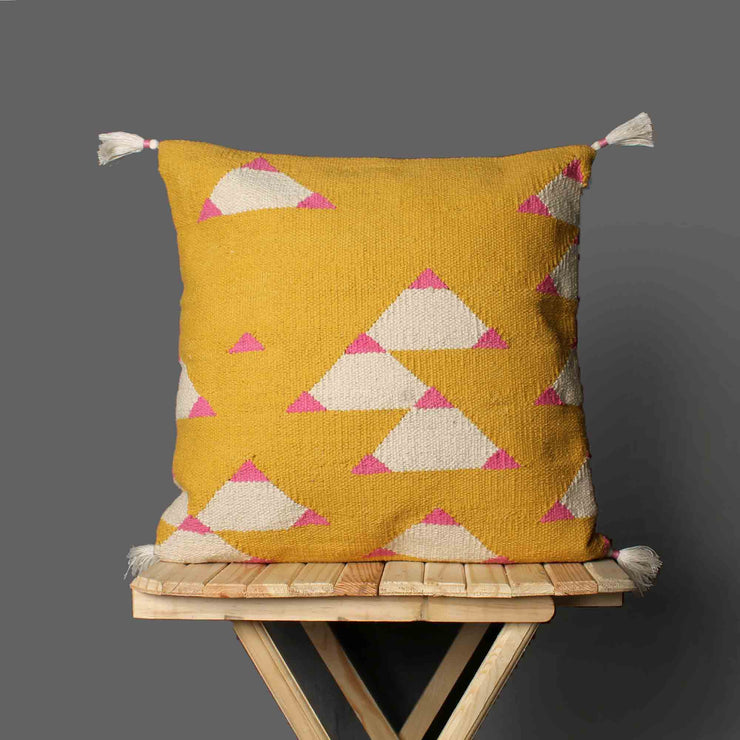 Pink & Yellow 100% Cotton Cushion Covers.