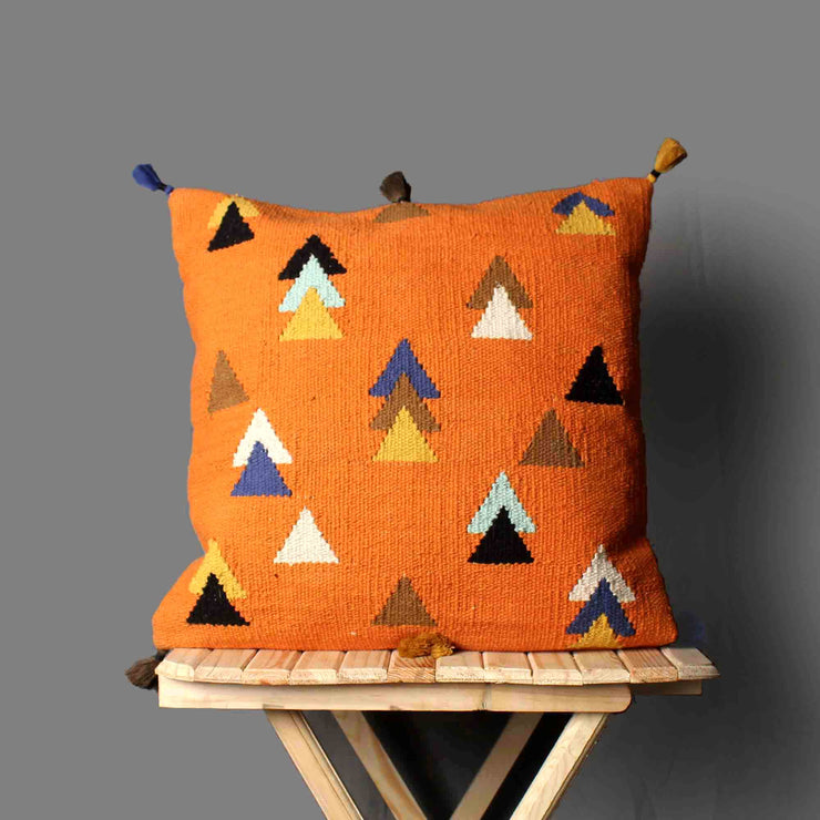 Hand-made Cotton Multicolor Cushion Cover