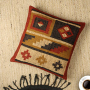 Multi-color Hand-made Jute Cushion Cover