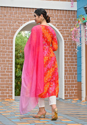 RangDeep Women set Bandhej Tier Dress