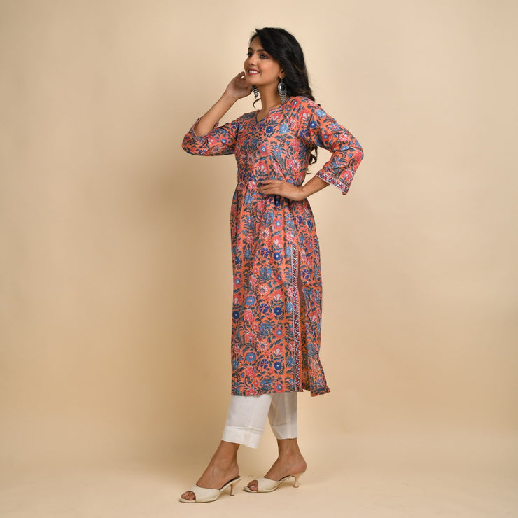 RangDeep Women Calf length Straight Kurti