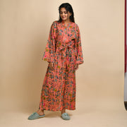 Peach Pure Cotton kimono robe