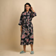 Set of 2 Cotton Hand printed kimono robe