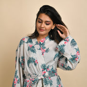 Set of 2 Cotton Hand printed kimono robe