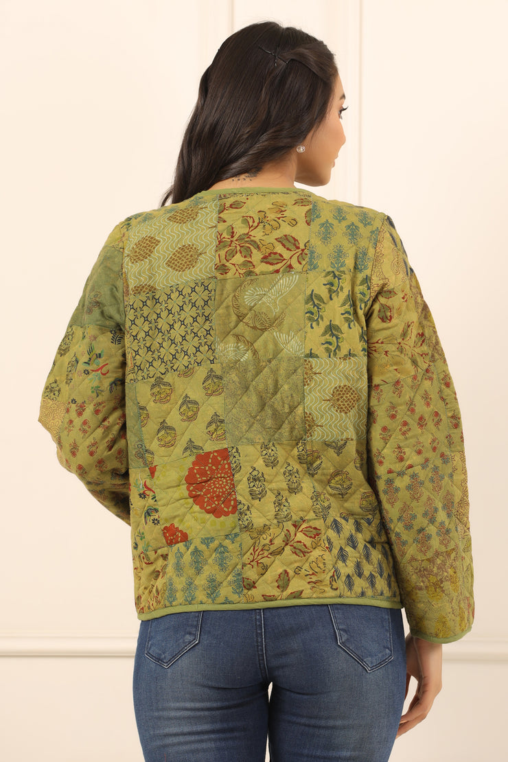 Printed women quilted  jacket