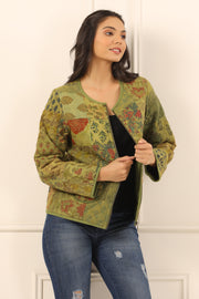 Printed women quilted  jacket