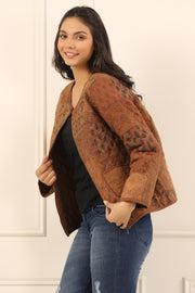 Printed women quilted  jacket