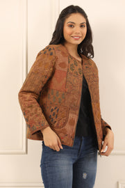 Printed women quilted  jacket