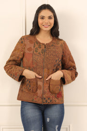 Printed women quilted  jacket