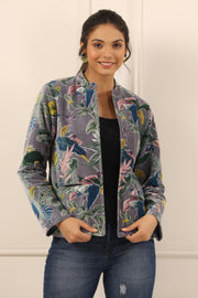 Printed women velvet jacket