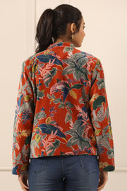 Printed women velvet jacket