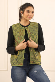 Printed women quilted  jacket