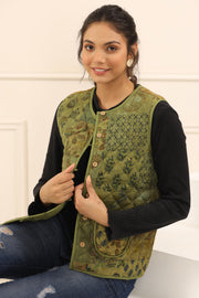 Printed women quilted  jacket