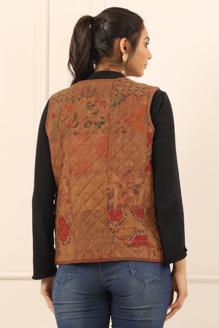 Printed women quilted  jacket