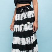 Rang Deep Women Black-Grey Long Tyi-dye Skirt Skirt