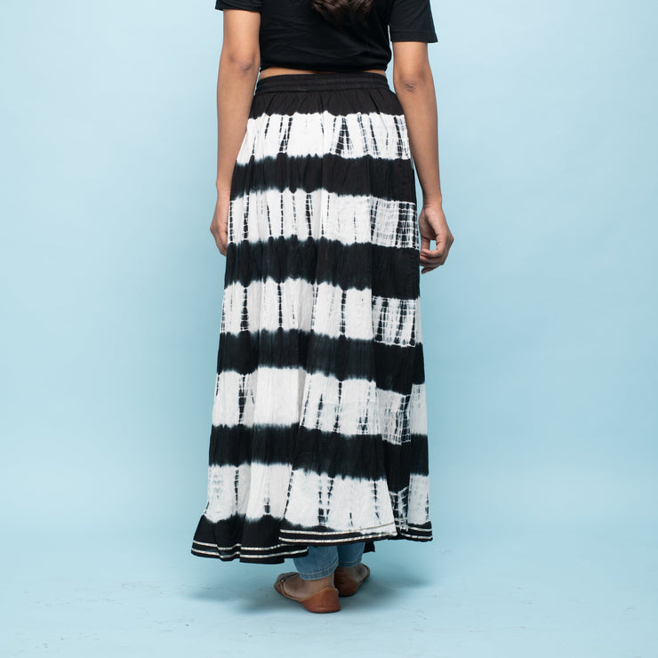 Rang Deep Women Black-Grey Long Tyi-dye Skirt Skirt