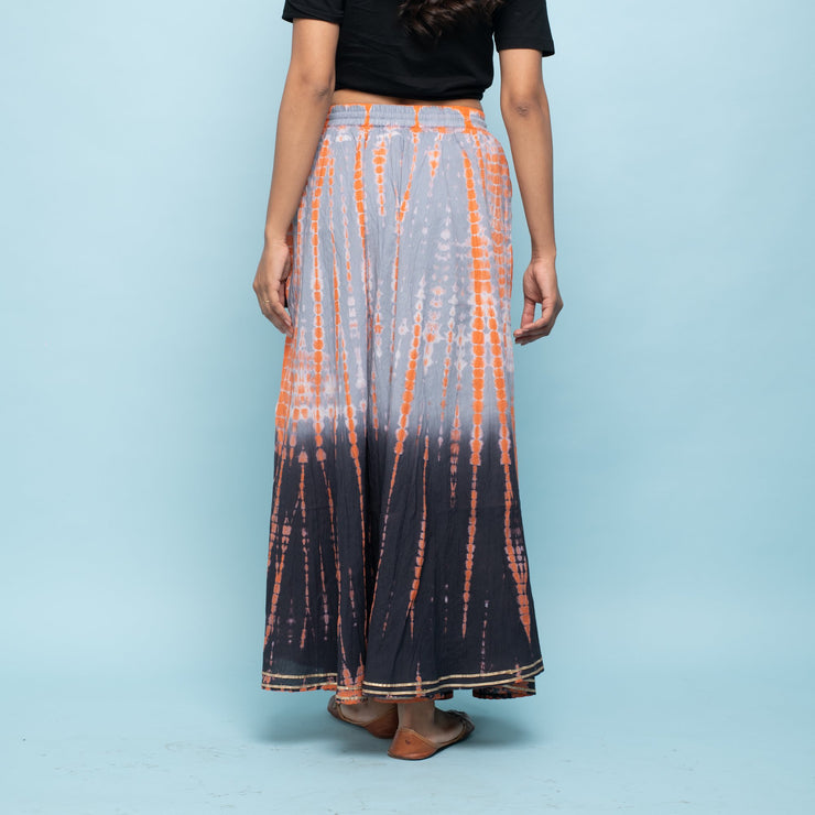 Rang Deep Women Orange Black Grey Skirt