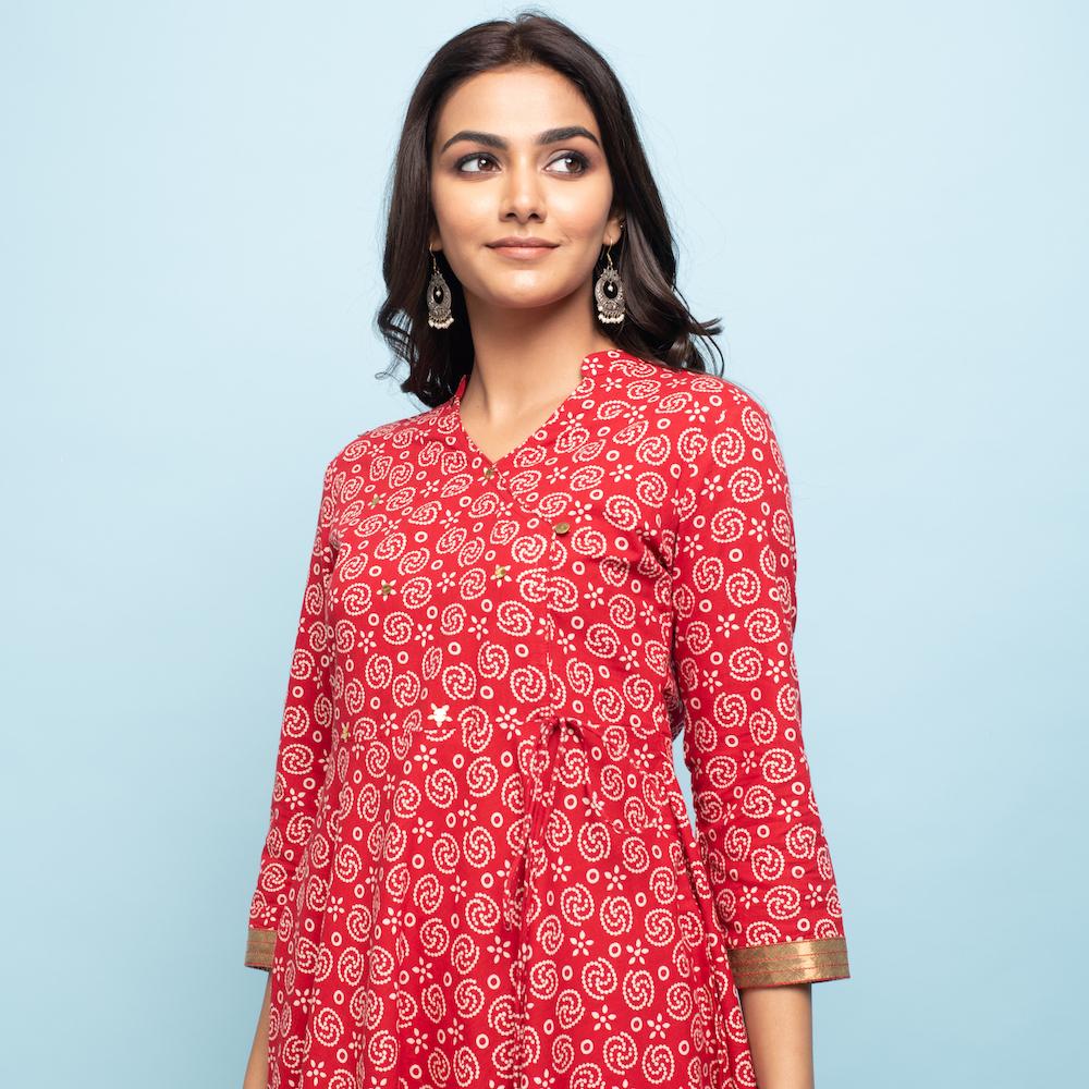 RANGDEEP RED WOMEN'S DRESS