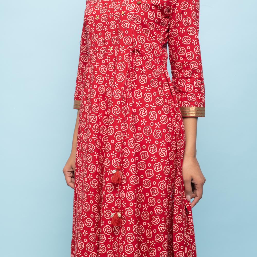 RANGDEEP RED WOMEN'S DRESS