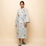 Set of 2 Cotton Hand printed kimono robe