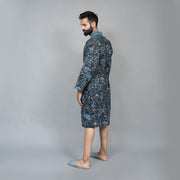 Navy Men Pure Cotton kimono robe