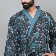 Navy Couple Pure Cotton kimono robe