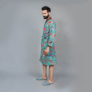 Teal  GREEN Couple Pure Cotton kimono robe