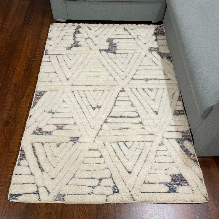 Hand-weaved Turkish Indigo soft Cotton  wool Rug