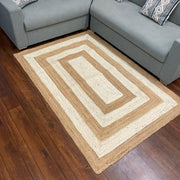 Hand-weaved Designer Jute Rug