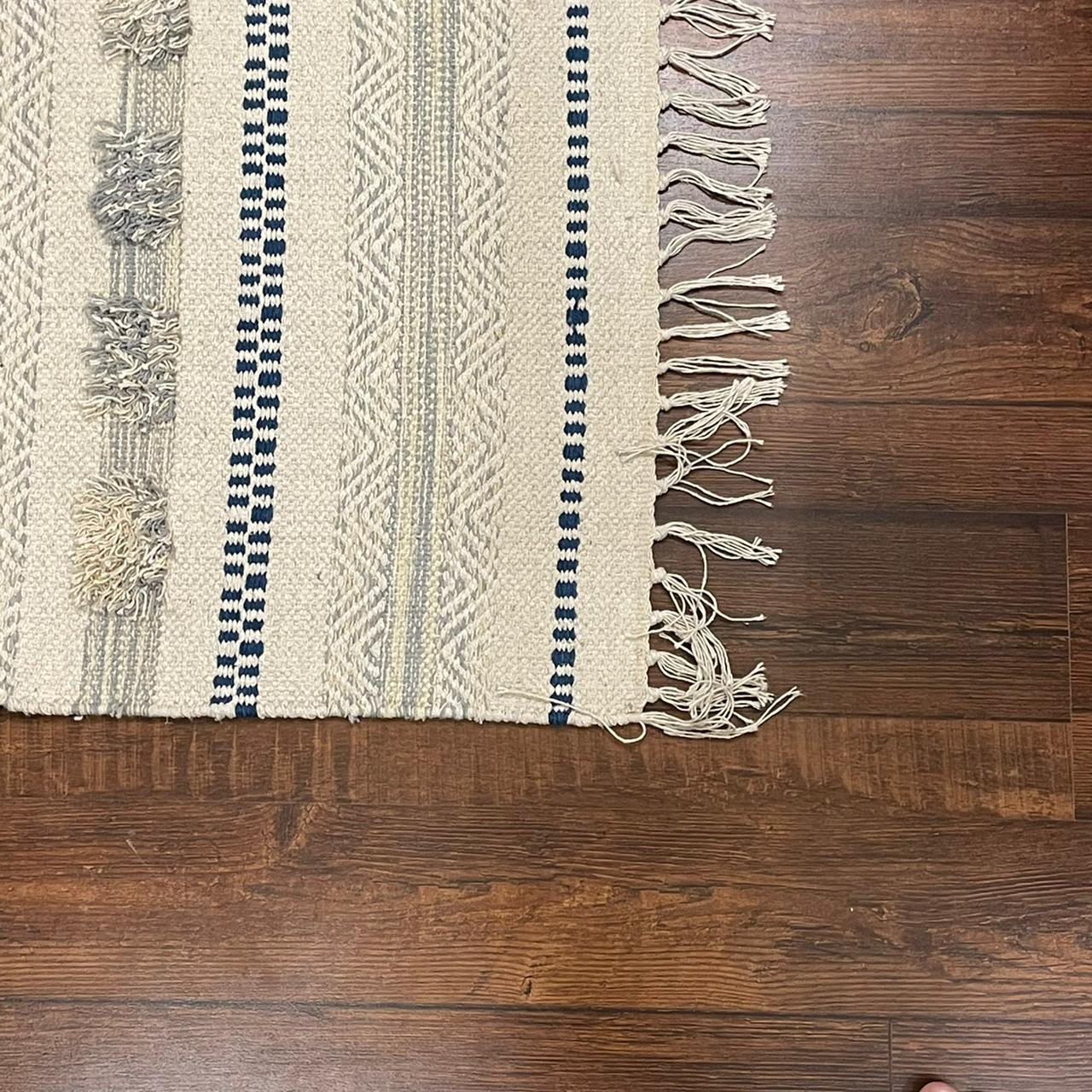 Hand-weaved 100% Cotton Multi-color  Rug
