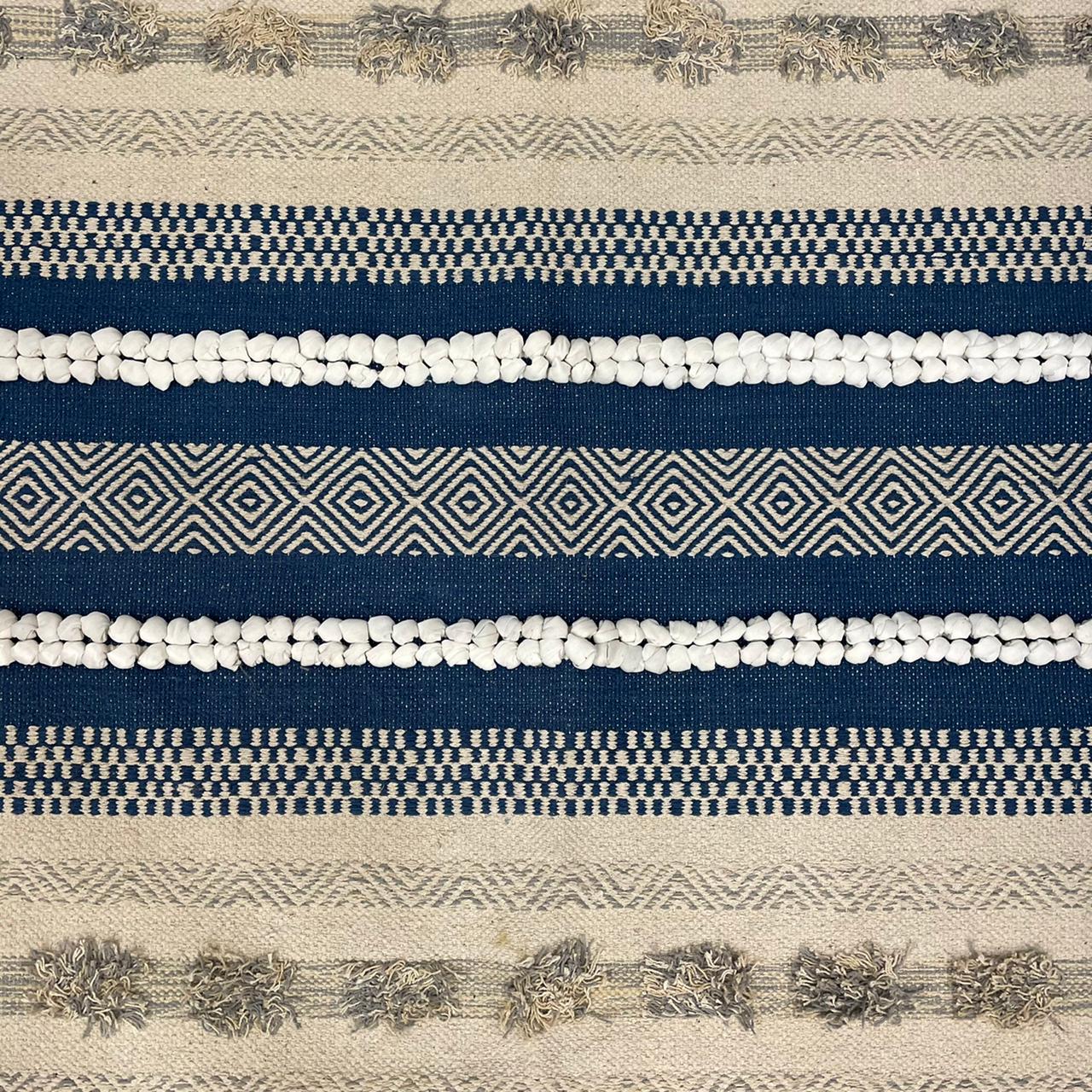 Hand-weaved 100% Cotton Multi-color  Rug