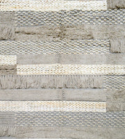 Hand-weaved 100% Cotton Grey Rug with set of 2 cushion covers