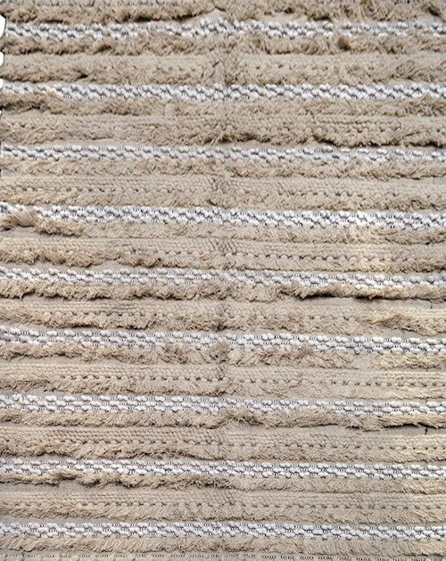Hand-weaved 100% Cotton woven  Beige Rug