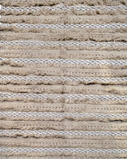 Hand-weaved 100% Cotton woven  Beige Rug