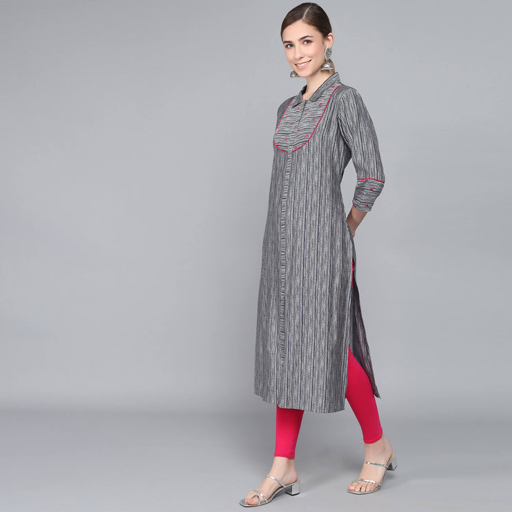 BLUE MUSLIN WOMEN'S KURTA muslin kurta Rangdeep-Fashions 