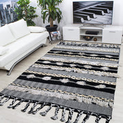 Hand-weaved 100% Cotton Grey Shade Rug