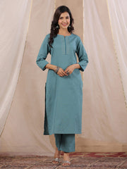 Women Cotton Flex Kurta Set With Chiffon Dupatta Kurti Dupatta set Pant Rangdeep-Fashions 