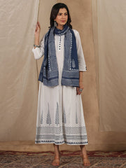Women Pure Cotton 2 pcs Kurta Set Kurti Dupatta set Pant Rangdeep-Fashions 