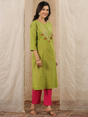 Women Pure Cotton 2 pcs Kurta Set Kurti Dupatta set Pant Rangdeep-Fashions 