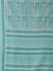 Women Sea Green Ethnic Motifs Printed Mirror Work Pure Cotton Kurta with Trousers & With Dupatta Kurti Dupatta set Pant Rangdeep-Fashions 